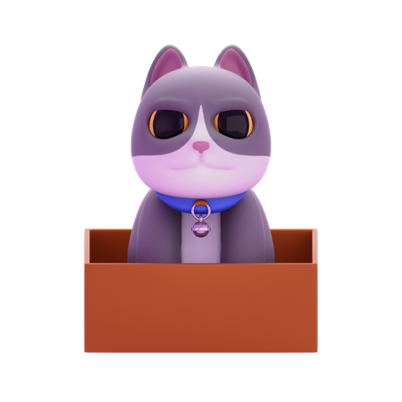 Gato esmoquin gris  3D Icon