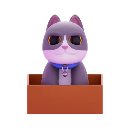 Gato esmoquin gris  3D Icon