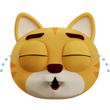 Gato fofo chorando  3D Icon