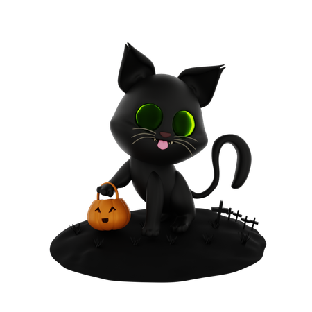 Gato de halloween  3D Icon