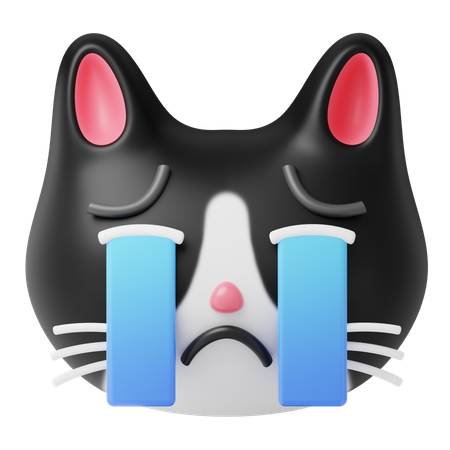 Gato llorando  3D Icon