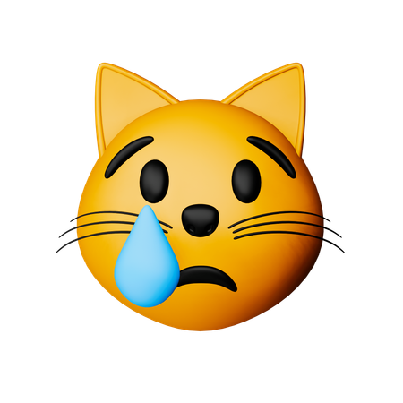 Emoji de gato llorando  3D Icon