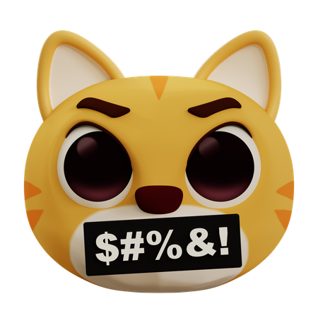 Emoji de maldición de gato  3D Icon