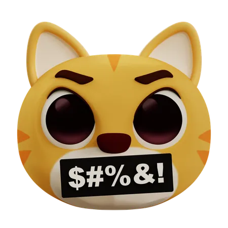 Emoji de maldición de gato  3D Icon