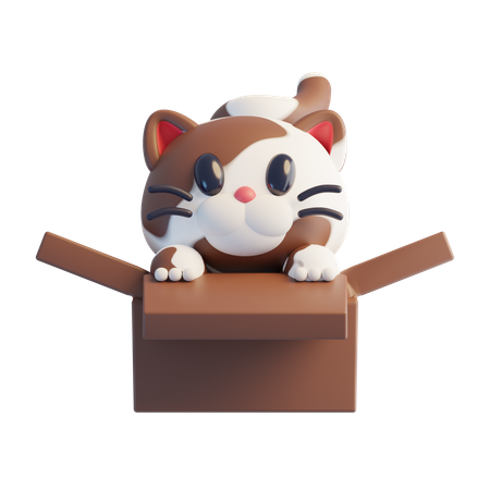 Gato marrom  3D Icon