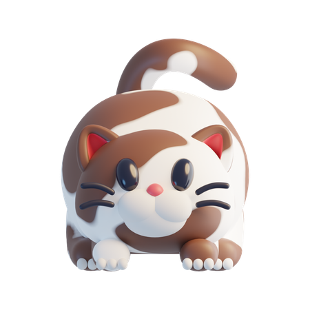 Gato marrom  3D Icon