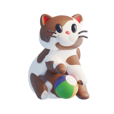 Gato marrom  3D Icon