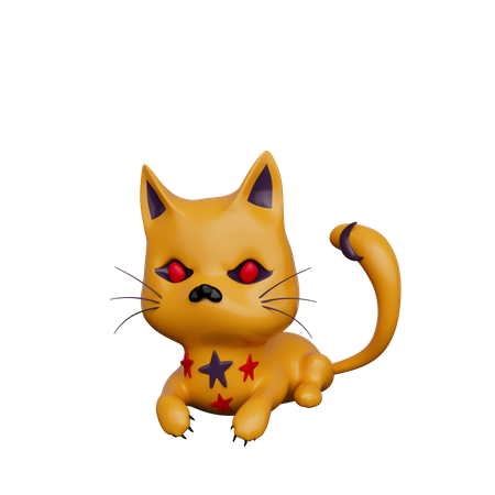 Gato aterrador  3D Icon