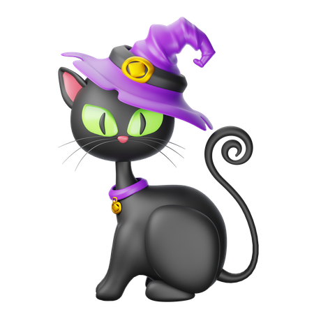 Gato negro  3D Icon