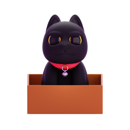 Gato negro  3D Icon