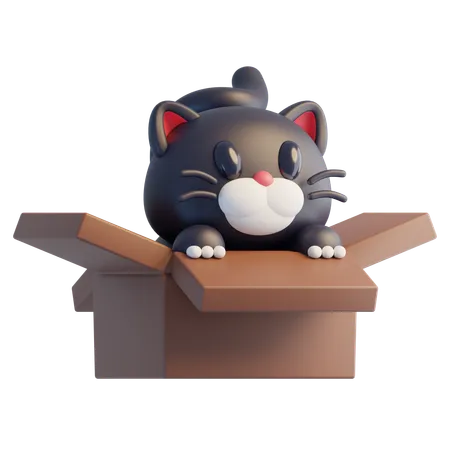 Gato negro  3D Icon