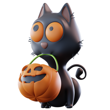 Gato negro  3D Icon