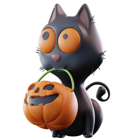 Gato negro  3D Icon