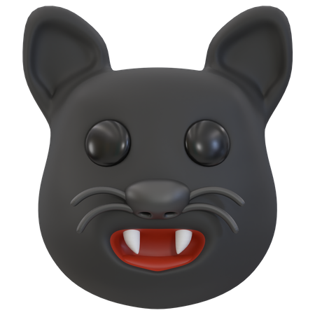 Gato negro  3D Icon