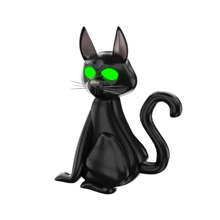 Gato negro  3D Illustration