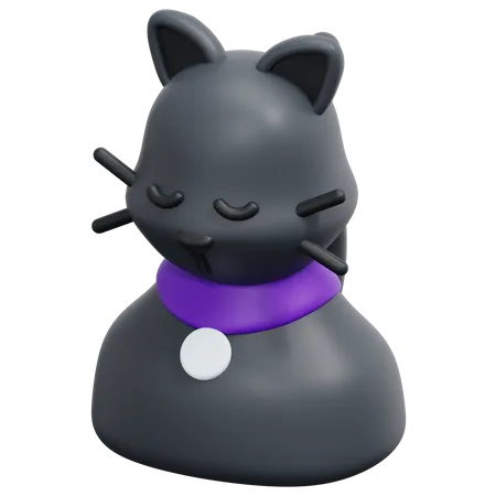 Gato negro  3D Icon