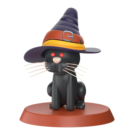 Gato negro  3D Icon