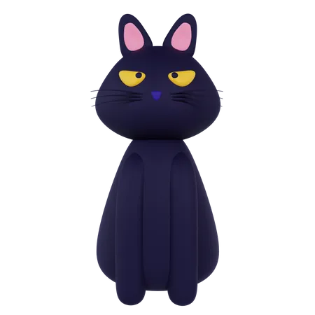 Gato Negro Halloween  3D Icon