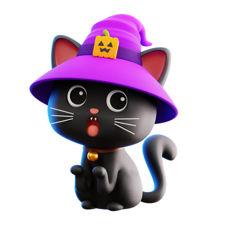 Gato preto  3D Icon