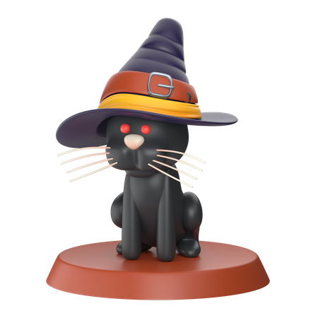 Gato preto  3D Icon