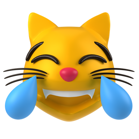 Gato riendo  3D Icon