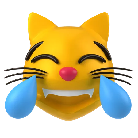 Gato riendo  3D Icon