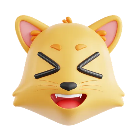 Gato rindo  3D Icon