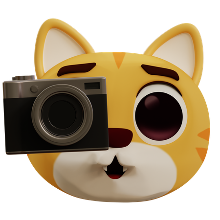 Gato tirando foto  3D Icon