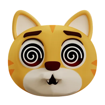 Gato tonto  3D Icon