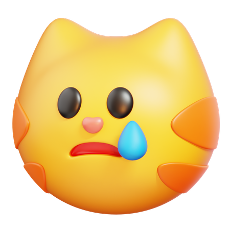 Emoji de gato triste  3D Icon