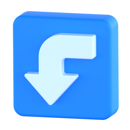 Gauche en bas  3D Icon