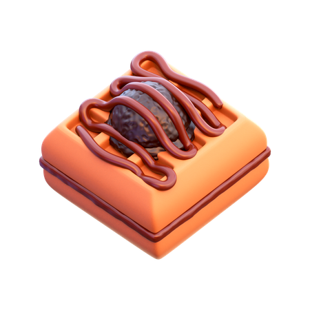 Gaufre au chocolat  3D Icon