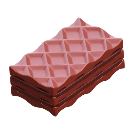 Gaufre au chocolat  3D Icon