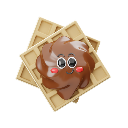 Gaufre au chocolat  3D Icon