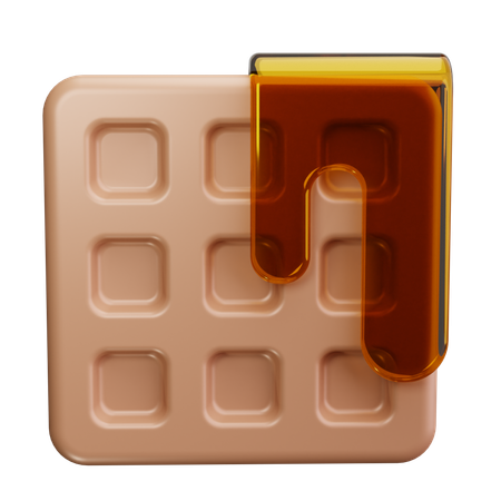 Gaufre au sirop  3D Icon