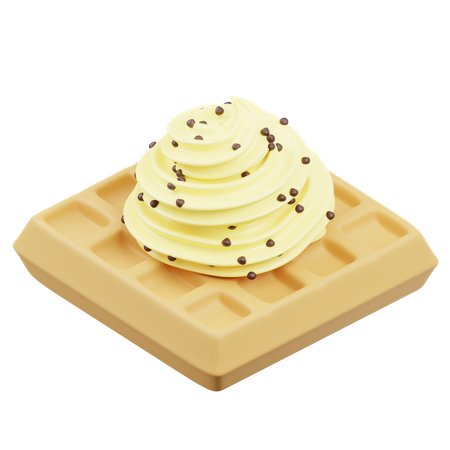 Glace à la gaufre  3D Icon