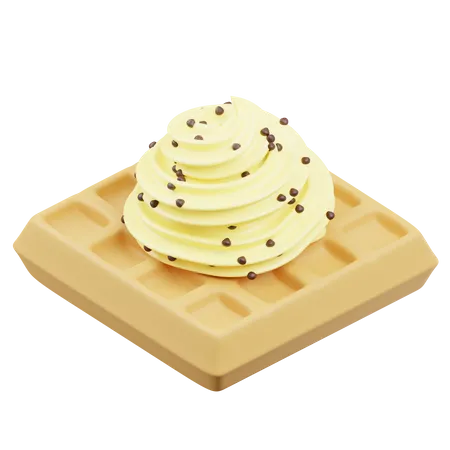 Glace à la gaufre  3D Icon