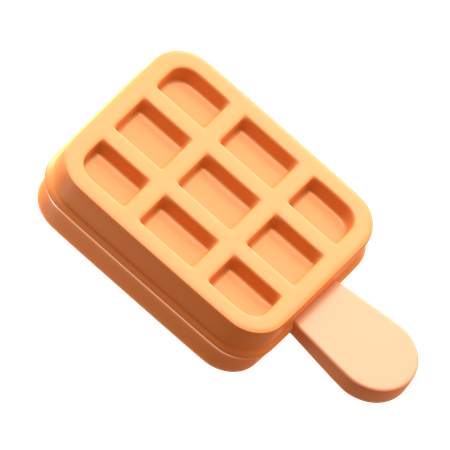 Glace à la gaufre  3D Icon