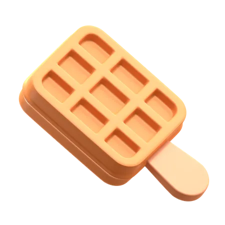 Glace à la gaufre  3D Icon