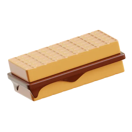 Gaufrette au chocolat  3D Icon