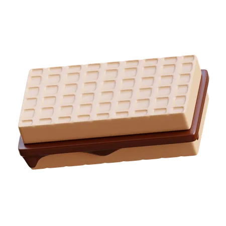 Gaufrette au chocolat  3D Icon