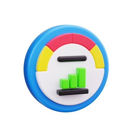 Gauge Chart  3D Icon