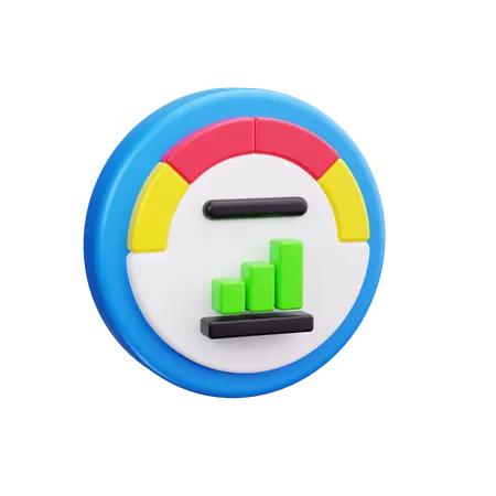 Gauge Chart  3D Icon