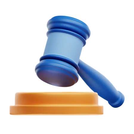 Gavel And Hammer  3D Icon