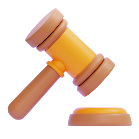 Gavel Emoji  3D Icon