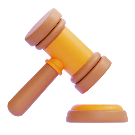 Gavel Emoji  3D Icon