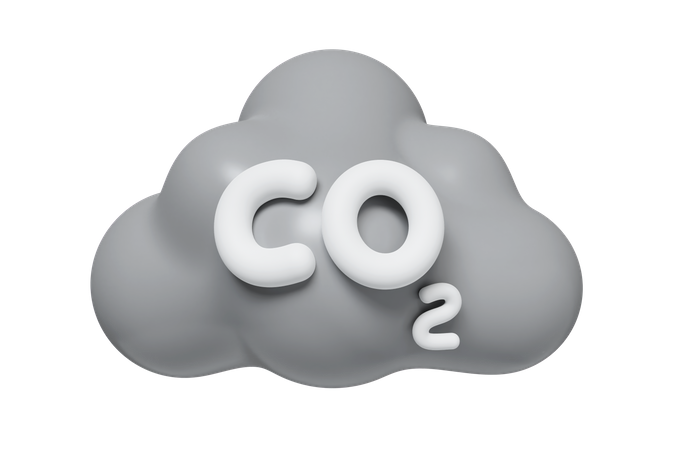 Gaz carbonique  3D Icon