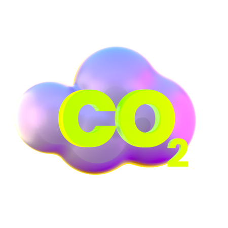 Gaz carbonique  3D Icon