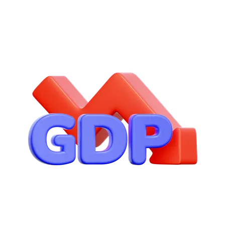 GDP Decline  3D Icon