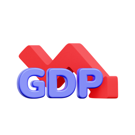GDP Decline  3D Icon